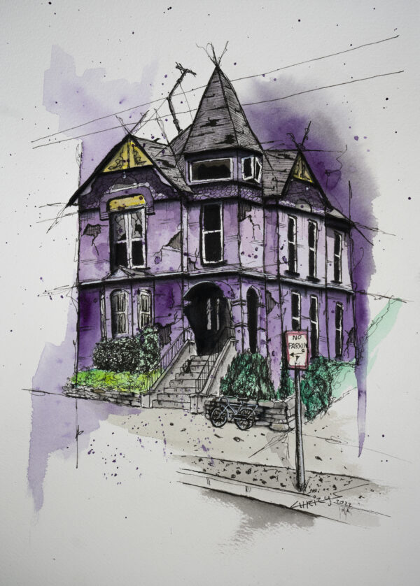 The purple house