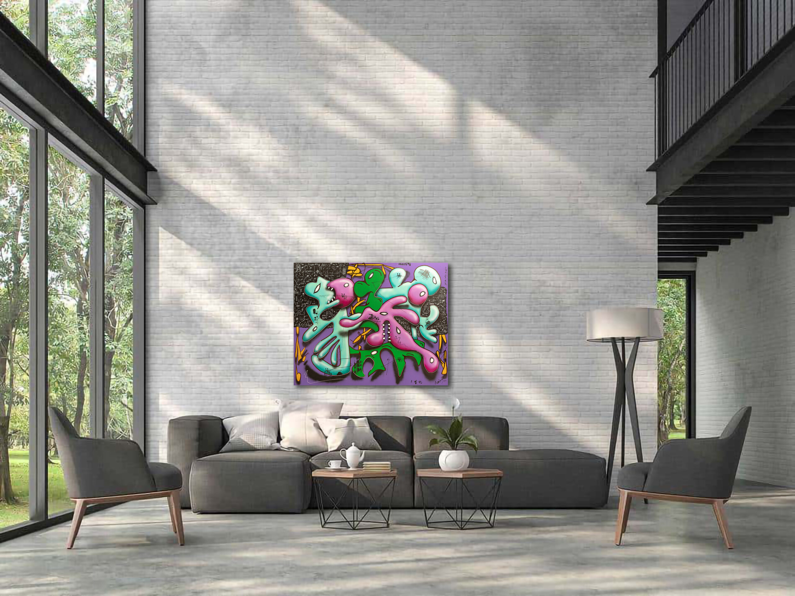 Brainfood (large painting) - Afbeelding 3